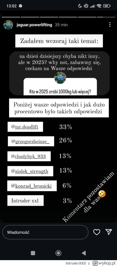 IntruderXXD - Tylko 3%!? @IntruderXXL musisz ( ͡° ͜ʖ ͡°)

#mikrokoksy #silownia #troj...