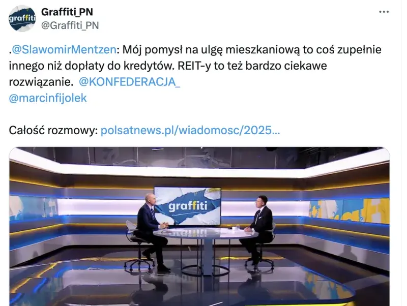 Logan00 - @Cipkozaur: Mentzen jest za REITami które wkładaja kasę deweloperskim korpo...
