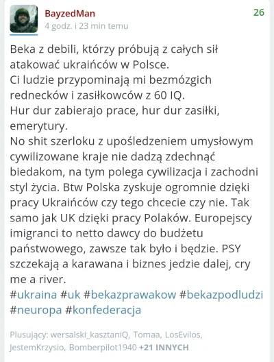 pieknylowca - Widzę że trolle z Kijowa nie ustają. 
Tak. Ukraińcy to najlepszy naród,...