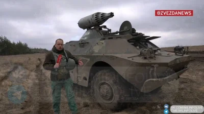 murison - #ukraina  BRDM-2 zdobyty przez  #rosja  z dospawaną lotnicza wyrzutnią niek...