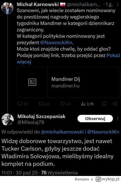 Kempes - #polityka #bekazpisu #bekazlewactwa  #heheszki #pis #dobrazmiana 

Co za dzb...