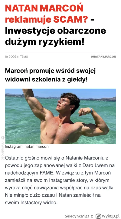 Seledynka123 - Jakieś opinie nt. robie_kesz? Jest artykuł, że Natan go promuje. Ponoć...