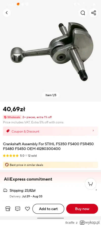 0caffe - Kupował ktoś części zamienne do narzędzi #stihl na #aliexpress ?
Jak z jakoś...