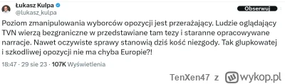 TenXen47 - Pisowski propagandysta żali się że są ludzie odporni na ich bzdury.
#polit...
