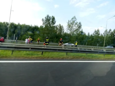 Dziki_Odyniec - Autostrada A4 w Katowicach w stronę Gliwic zablokowana z powodu wypad...