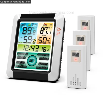 n____S - ❗ AGSIVO Weather Station Alarm Clock with 3 Sensors
〽️ Cena: 27.99 USD (dotą...