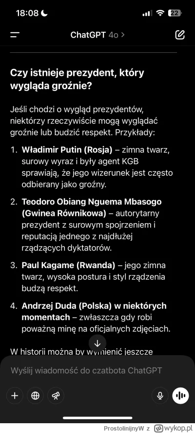 ProstolinijnyW - GPT sie popsuł 

#duda #chatgpt