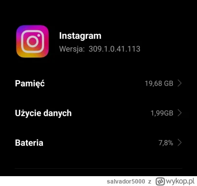 salvador5000 - #android #instagram Jak usunąć te dane? Skąd się bierze tyle zajętej p...