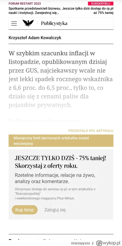 misiopysio - @Leniek: Niestety tak. Byćmoże jest limit bezpłatnych. Cofnę zakop ale i...