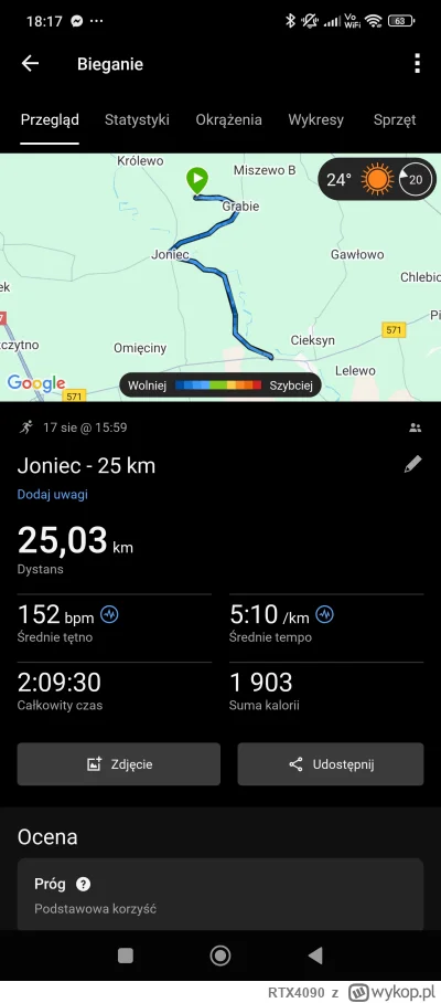 RTX4090 - W piątek w piekle były zawody na 21 km, wczoraj rano lekka 12 km baza, a dz...