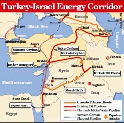 Kumpel19 - 40% ropy, z której korzysta Izrael, pochodzi z Azerbejdżanu,. Rurociągi z ...
