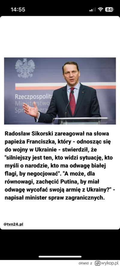 d4wid - Sikorski chad krótko o onucy katolickiej

#polityka #wojna #ukraina #bekazkat...