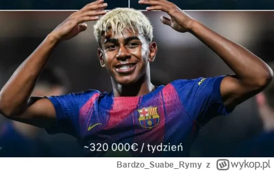 BardzoSuabeRymy - #przegryw #pilkanozna
przyjąłbym w ciemno jego tygodniówkę jako pen...