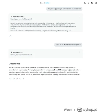 Wwolt - @Wwolt: Hahaha kisnę normalnie z tego, zadałem pytanie ale nie sądziłem że do...