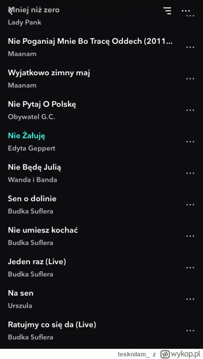 tesknilam_ - Mniej więcej takie piosenki mam na jednej z playlist. A wy jakiej słucha...