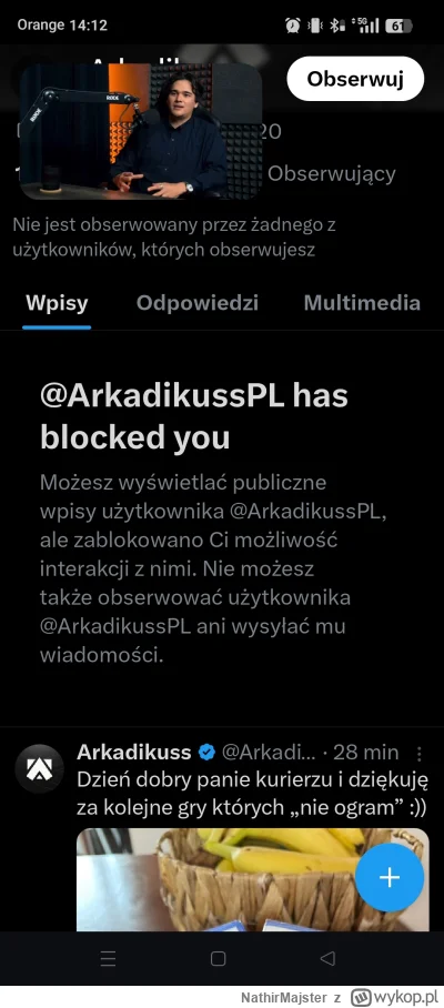 NathirMajster - #kiszak 
:(((((