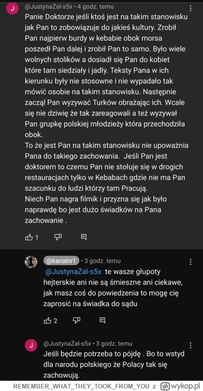 REMEMBERWHATTHEYTOOKFROM_YOU - Czytam świeże komentarze pod filmem Szarpankiego. Sam ...