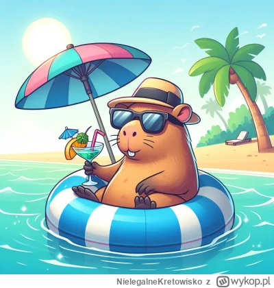 NielegalneKretowisko - #kapibara #kapibarysazajebiste #plaza #wakacje #humorobrazkowy
