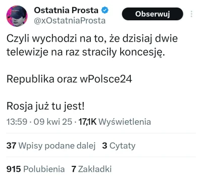 splinter96 - no jeszcze jest, ale właśnie stracili koncesję
#bekazpisu #bekazprawakow...