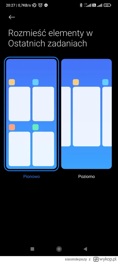 siaomilepszy - Czy w innych telefonach niż Xiaomi jest opcja wyboru w jaki sposób maj...