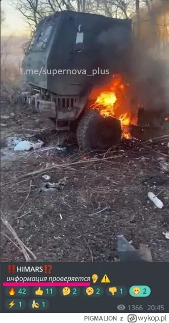 PIGMALION - #ukraina #rosja #wojna

  Ruskie trafili kolejnego Himarsa a nawet dwa :-...