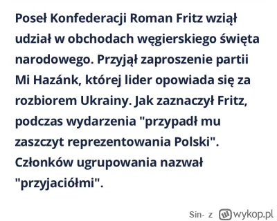 Sin- - Dzień bez kompromitacji konfederacji jest dniem straconym.

Źródło: https://wy...