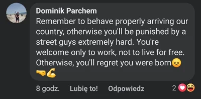 EjniaKK - Jakiś azjata pochwalił się na fb że dostał jakąś robotę w Polsce i otrzymał...