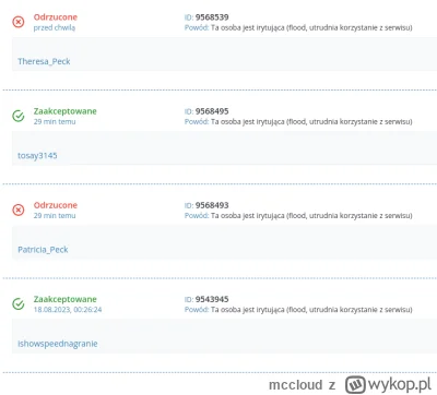 mccloud - #moderacja Wy kur pier*** jesteście.
Wszyscy tym samym spamuja a jednych bl...