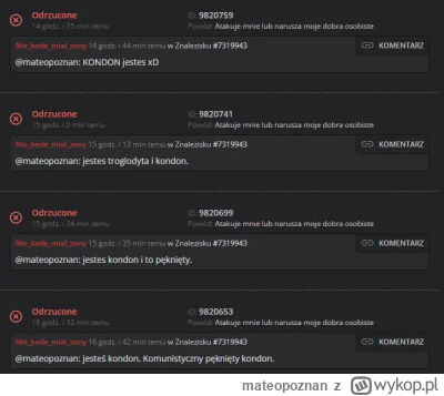 mateopoznan - Hej @wykop @Moderacja, czyli mogę nazwać was "komunistami" i "pękniętym...