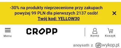 anoysath - Jakiś śmieszek w croppie przepuścił promocję dla pierwszych 2137 osób zniż...