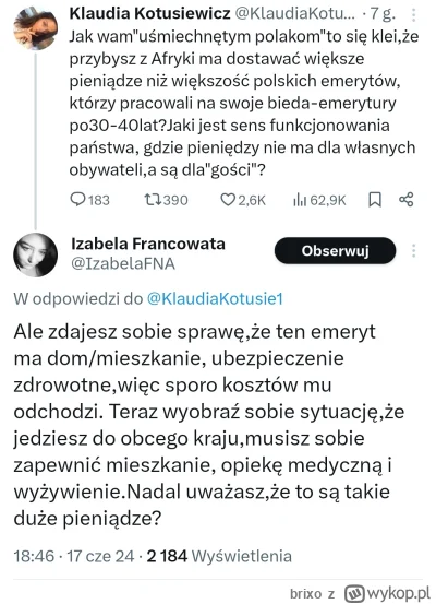 brixo - Przybyszowi z Afryki się należy, a Ty polaczku całuj i pracuj na swojego czar...