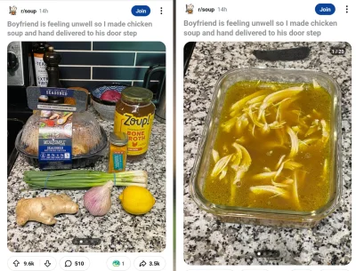 caramelcenter - Amerykanka 'gotuje' choremu chłopakowi rosół z gotowego bulionu i pie...