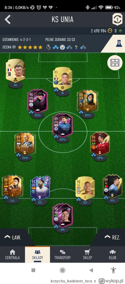 krzychukadetemtera - #fut panowie co do zmiany. Ogolnie to bardzo dobrze mi się gra t...