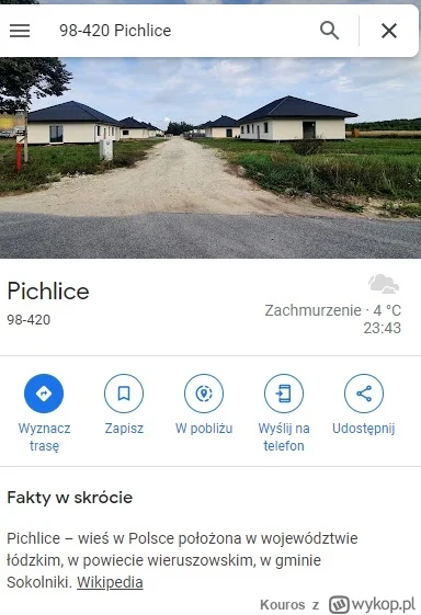 Kouros - @micz258: fajna wieś, której pierwszym obrazkiem w google maps jest osiedle ...