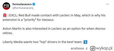 arahooo - Proszę, proszę. Były kontakty z RB i Leclerca w maju. Dodatkowo Aston Marti...