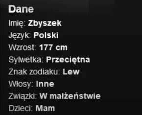 zycianiesens - mam wzrost zbyszkowy 

#przegryw