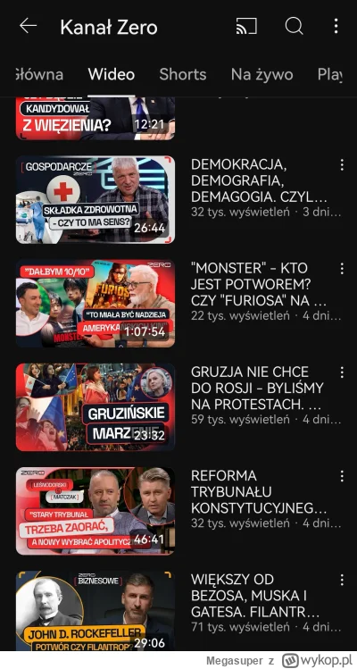 Megasuper - Ale słabiutko wyświetlenia jak na telewizję nowej generacji. #kanalzero #...