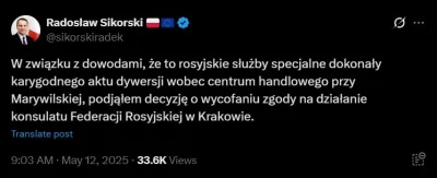 Krs90 - #polityka #krakow #rosja #wojna #ukraina #sikorski 
Radek króciutko.