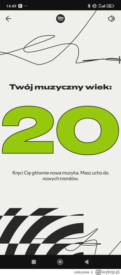 zakuosw - Lvl 32 xDDD

A Wy ile macie muzycznie lat? 

#spotify #wrapped