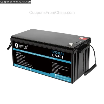 n____S - ❗ TTWEN 12V 12.8V 200Ah LiFePO4 Battery Pack 2560Wh 100A [EU]
〽️ Cena: 547.9...
