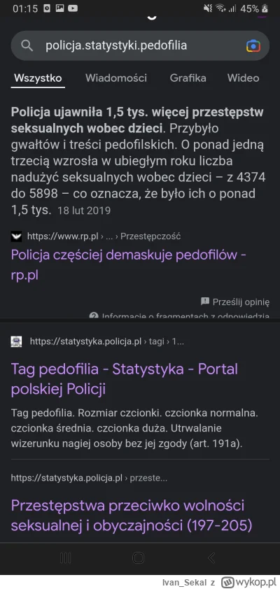 Ivan_Sekal - @wonziu1: zeby znalezc statystyki policji wystarczy uzyc Google wyskoczy...