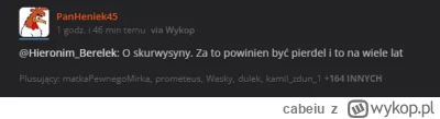 cabeiu - jakby się ktoś zastanawiał, czemu pierwszy komentarz poleciał ( ͡° ͜ʖ ͡°)