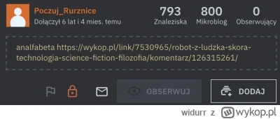 widurr - @Poczuj_Rurznice: widzę nick zobowiązuje.