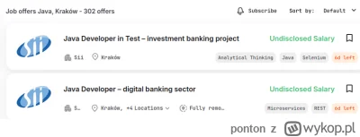 ponton - Niecałe pół roku zajęło dobicie ofert pracy w Javie w Krakowie na @justjoin_...