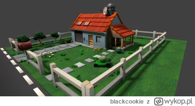 blackcookie - Zamodelowałem w tym tygodniu domek w stylu kolorowym.

#tworczoscwlasna...