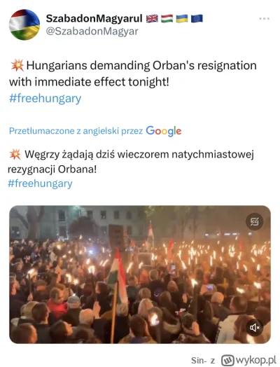 Sin- - Węgrzy znów protestują przeciwko Orbanowi. Tym razem chodzi o wątek korupcyjny...