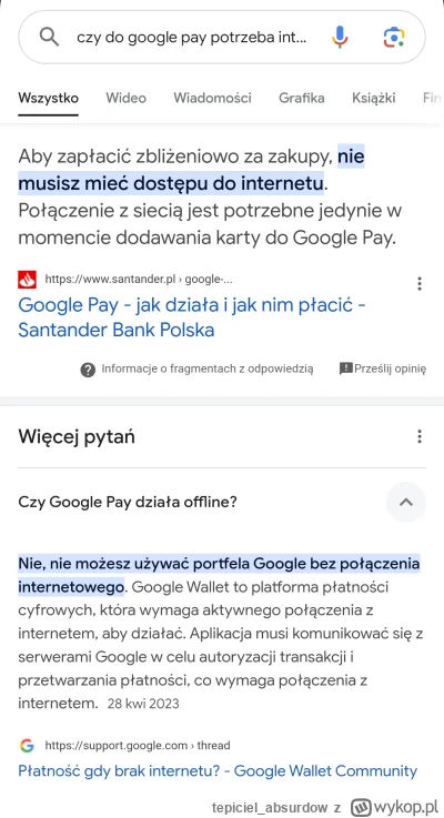 tepiciel_absurdow - Google Pay działa offline?

Niestety eksperci z internetu niezdec...