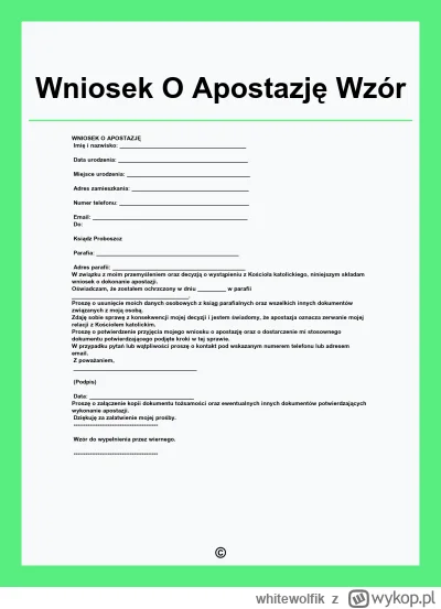 whitewolfik - @badreligion66: to ja mam jeszcze wersję alternatywną wniosku ( ͡° ͜ʖ ͡...