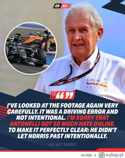 iselilja - #f1 cyklop już wydał sprostowanie, a czy Cezary też już przeprosił czy co ...