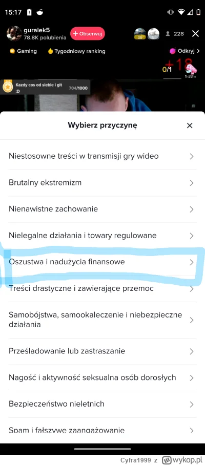 Cyfra1999 - #gural Proponuje zgłosić śmietnika na tiktoku i napisać całą notkę o jego...